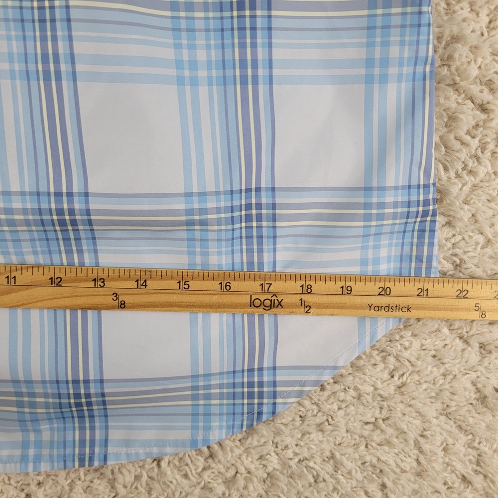 Eddie Bauer Fishing Hiking Shirt Womens Medium Blue Plaid Excellent Short Sleeve - Picture 6 of 11